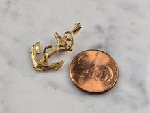 Load image into Gallery viewer, Vintage Estate 14K Yellow Gold Maritime Anchor Pendant 1.3g E5112
