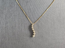 Load image into Gallery viewer, Womens Vintage Estate 10k Gold Diamond Journey Pendant &amp; Necklace 1.3g E5116