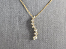 Load image into Gallery viewer, Womens Vintage Estate 10k Gold Diamond Journey Pendant &amp; Necklace 1.3g E5116