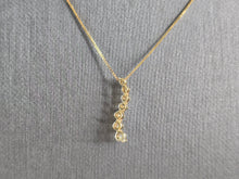 Load image into Gallery viewer, Womens Vintage Estate 10k Gold Diamond Journey Pendant &amp; Necklace 1.3g E5116