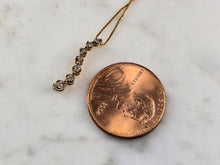 Load image into Gallery viewer, Womens Vintage Estate 10k Gold Diamond Journey Pendant &amp; Necklace 1.3g E5116