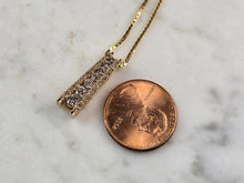 Load image into Gallery viewer, Womens Vintage Estate 14K Gold Graduated Diamond Pendant Necklace 5.7g E5117