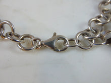 Load image into Gallery viewer, Womens Vintage Estate Sterling Silver Heart Charm Bracelet 21.9g E5123