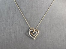 Load image into Gallery viewer, Womens Vintage Estate 10k Gold Diamond Heart Pendant Necklace  1.9g  E5124