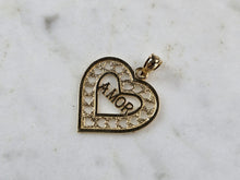 Load image into Gallery viewer, Womens Vintage Estate 14k Gold Love " Amor " Heart Pendant 1.0g E5136