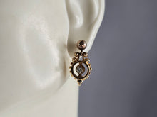 Load image into Gallery viewer, Womens Vintage Estate 14K Yellow Gold Diamond Dangle Earrings, 2.9g E5142