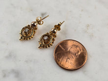 Load image into Gallery viewer, Womens Vintage Estate 14K Yellow Gold Diamond Dangle Earrings, 2.9g E5142