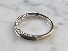 Load image into Gallery viewer, Womens Vintage Estate 14k White Gold Diamond Ring 2.5g E5153