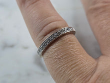 Load image into Gallery viewer, Womens Vintage Estate 14k White Gold Diamond Ring 2.5g E5153