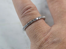 Load image into Gallery viewer, Womens Vintage Estate 14k White Gold Diamond Ring 1.8g E5156