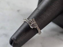 Load image into Gallery viewer, Womens Vintage Estate 14k White Gold Diamond Engagement Bypass Ring 3.2g E5158