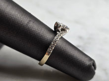 Load image into Gallery viewer, Womens Vintage Estate 14k White Gold Diamond Engagement Bypass Ring 3.2g E5158