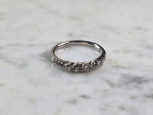 Load image into Gallery viewer, Womens Vintage Estate 14k White Gold Diamond Ring 2.6g E5159