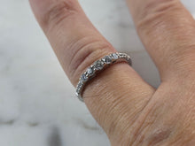 Load image into Gallery viewer, Womens Vintage Estate 14k White Gold Diamond Ring 2.6g E5159