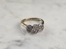 Load image into Gallery viewer, Womens Vintage Estate 14k White Gold Diamond Ring 2.6g E5160