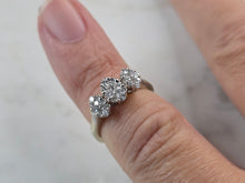 Load image into Gallery viewer, Womens Vintage Estate 14k White Gold Diamond Ring 2.6g E5160