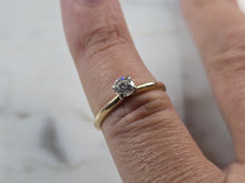Load image into Gallery viewer, Womens Vintage Estate 14K Gold Tessler Weiss Diamond Engagement Ring 1.7g E5162