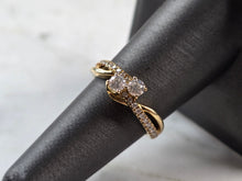 Load image into Gallery viewer, Womens Estate 14K Gold Ever Us Diamond Bypass Engagement Ring, 4.1g E5164