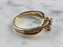 Load image into Gallery viewer, Womens Estate 14K Gold Ever Us Diamond Bypass Engagement Ring, 4.1g E5164