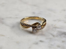 Load image into Gallery viewer, Womens Estate 14K Gold Ever Us Diamond Bypass Engagement Ring, 4.1g E5164