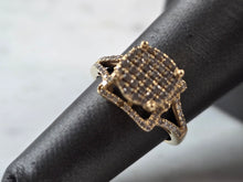 Load image into Gallery viewer, Womens Vintage Estate 14K Yellow Gold Modernist Diamond Cluster Ring 3.9g E5165