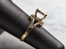 Load image into Gallery viewer, Womens Vintage Estate 14K Yellow Gold Modernist Diamond Cluster Ring 3.9g E5165