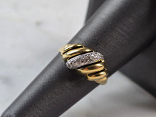 Load image into Gallery viewer, Womens Vintage Estate 18K Gold Modernist Diamond Ring 1.8g  E5167
