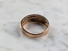 Load image into Gallery viewer, Womens Vintage Estate 10K Rose Gold Diamond Ring 3.1g #E5177