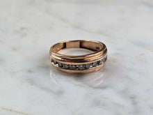 Load image into Gallery viewer, Womens Vintage Estate 10K Rose Gold Diamond Ring 3.1g #E5177