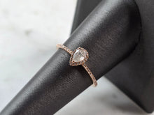 Load image into Gallery viewer, Womens Vintage Estate 10K Rose Gold Diamond Ring 1.4g #E5179