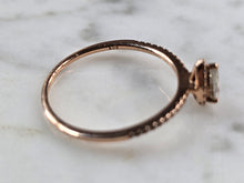 Load image into Gallery viewer, Womens Vintage Estate 10K Rose Gold Diamond Ring 1.4g #E5179