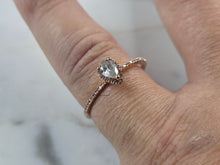 Load image into Gallery viewer, Womens Vintage Estate 10K Rose Gold Diamond Ring 1.4g #E5179