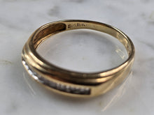 Load image into Gallery viewer, Mens Vintage Estate 10k Yellow Gold Diamond Ring 3.0g #E5185
