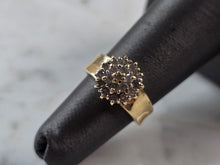 Load image into Gallery viewer, Womens Vintage Estate 10K Yellow Gold Diamond Cluster Ring 3.3g E5191