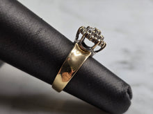 Load image into Gallery viewer, Womens Vintage Estate 10K Yellow Gold Diamond Cluster Ring 3.3g E5191