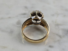 Load image into Gallery viewer, Womens Vintage Estate 10K Yellow Gold Diamond Cluster Ring 3.3g E5191