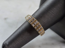 Load image into Gallery viewer, Womens Vintage Estate 10K Yellow Gold Modernist Diamond Ring 2.9g E5192