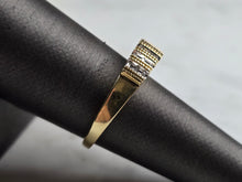 Load image into Gallery viewer, Womens Vintage Estate 10K Yellow Gold Modernist Diamond Ring 2.9g E5192