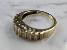 Load image into Gallery viewer, Womens Vintage Estate 10K Yellow Gold Modernist Diamond Ring 2.9g E5192