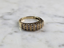 Load image into Gallery viewer, Womens Vintage Estate 10K Yellow Gold Modernist Diamond Ring 2.9g E5192