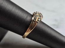 Load image into Gallery viewer, Womens Vintage Estate 10K Yellow Gold Modernist Diamond Ring 3.5g E5193