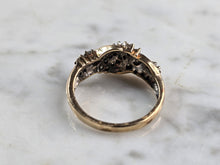 Load image into Gallery viewer, Womens Vintage Estate 10K Yellow Gold Modernist Diamond Ring 3.5g E5193