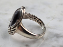 Load image into Gallery viewer, Womens Sterling Silver Abalone Harley Davidson Motorcycle Ring 8.7g E5194