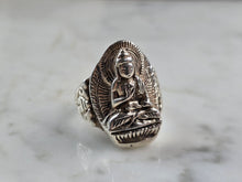 Load image into Gallery viewer, Womens Vintage Estate Sterling Silver Religion Buddha Ring 11.3g E5196