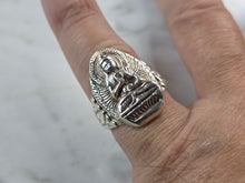 Load image into Gallery viewer, Womens Vintage Estate Sterling Silver Religion Buddha Ring 11.3g E5196
