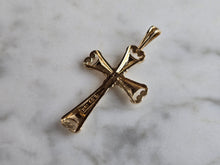 Load image into Gallery viewer, Womens Vintage 10k Gold Coleman Religious Crucifix Cross Pendant 1.3g #E5208