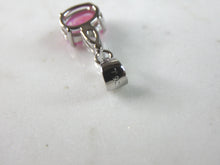 Load image into Gallery viewer, Womens Estate Sterling Silver Modernist Pink Opal Pendant 1.1g E5243