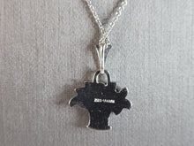 Load image into Gallery viewer, Womens Vintage Estate Sterling Silver Necklace Flower Basket Pendant 3.3g E5249