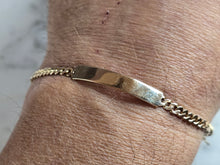 Load image into Gallery viewer, Womens Vintage Estate 14k Yellow Gold ID Bracelet 4.9g E5250