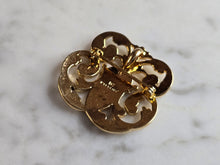 Load image into Gallery viewer, Womens Vintage Estate Sterling Silver Gold Tone Art Nouveau Brooch 7.2g E5265